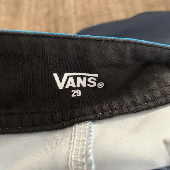 Vans Board Shorts Mens 29 Teal Tie Dye Swim Trunks Drawstring Cargo - Picture 2 of 6